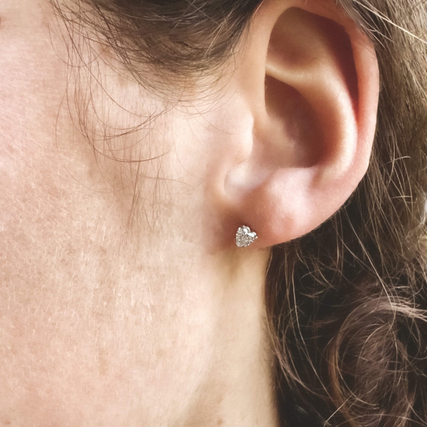 Pendiente Juliette · Diamante lab corazón