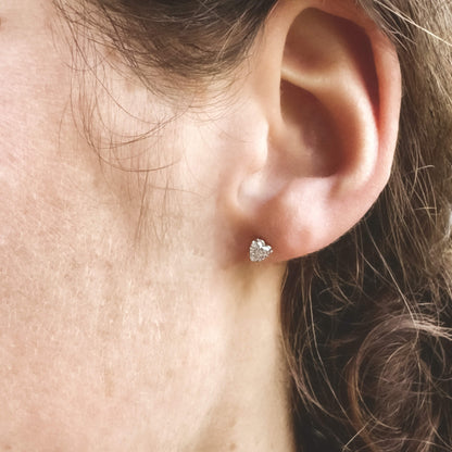 Pendiente Juliette · Diamante lab corazón