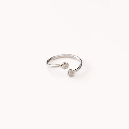 ANILLO HUG PLATA Y DIAMANTES