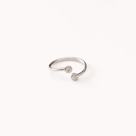 ANILLO HUG PLATA Y DIAMANTES